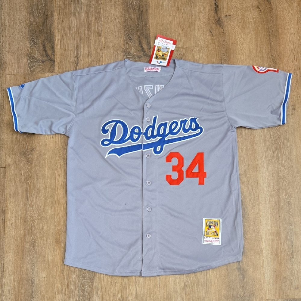 Fernando Valenzuela Los Angeles Dodgers Throwback Mens Fully Stitched New
